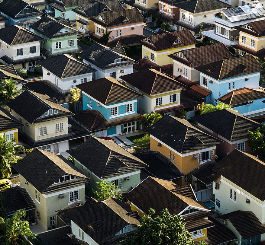 Rows of houses