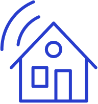 Home with wifi icon