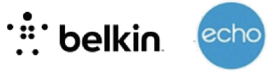 Logos of Belkin and Echo