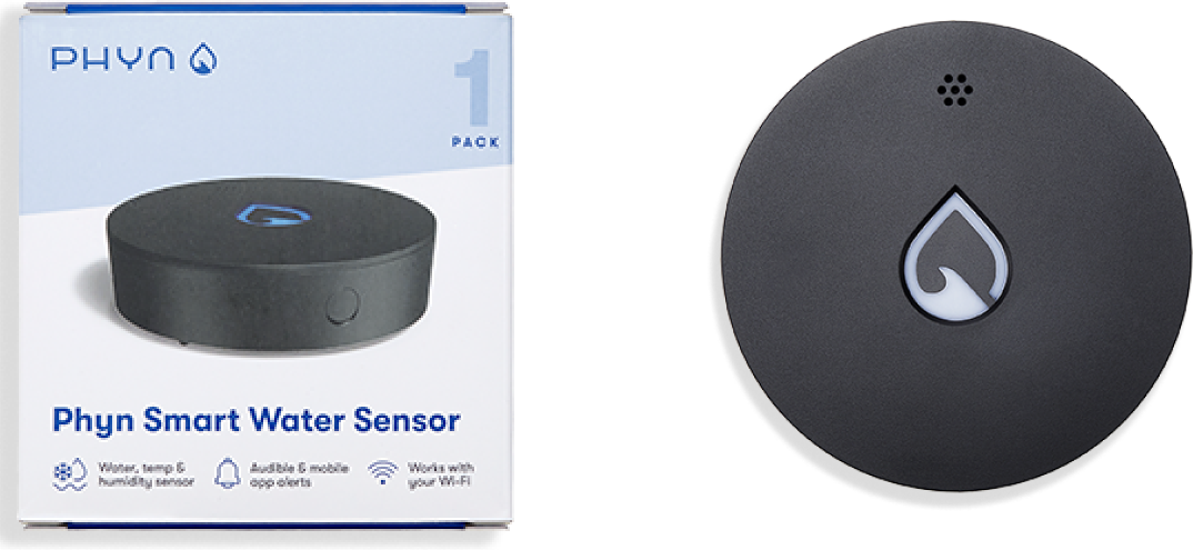 Phyn Smart Water Sensor and its packaging